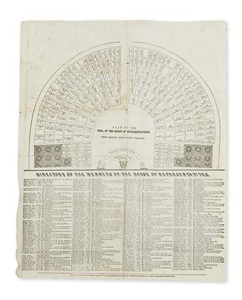 (CONGRESS.) Pair of autograph albums and a seating plan from the 31st Congress.